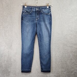 NYDJ Ankle Jeans Women Size 4 (Measures 28x27)Medium Wash Cotton Blend Zip Fly‎